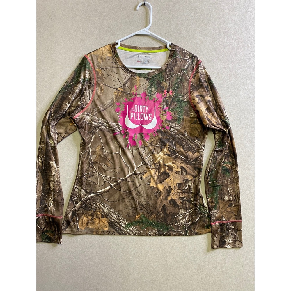 Under Armour HeatGear Scent Control Camo Shirt XL The Dirty Pillows Realtree